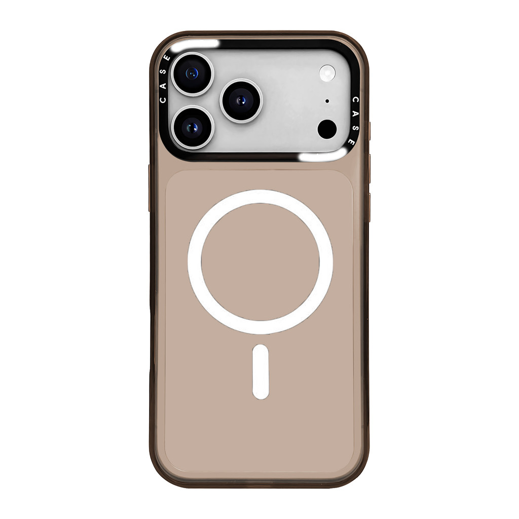 CASECASE X Nâu Trong Suốt Cứng Từ Hút Tác Động Dành Cho Apple IPhone 13 14 15 16 17 Pro Max Có Hộp
