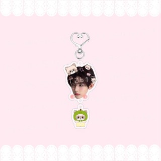 Kpop ZB1 Đầu Lớn Hoạt Hình Acrylic Móc Khóa Túi Mặt Dây Chuyền Phụ Kiện Trang Sức