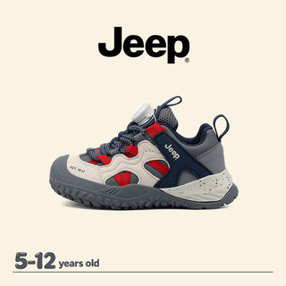 JEEP Giày Đi Bộ Đường Dài Bề Mặt Da Chống Trơn Trượt Bé Trai Bé Gái Đế Mềm Chống Mài Mòn Ngoài Trời Giày Thường Ngày