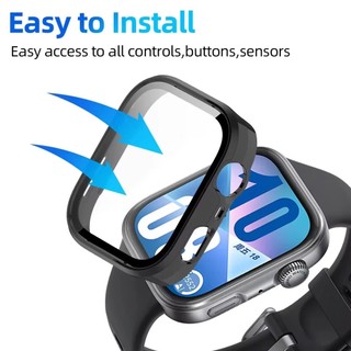 Kính + Ốp Lưng Cho Huawei Watch Fit 5 4 Ốp Lưng PC Toàn Diện Kính Cường Lực Cho Huawei Watch Fit 5 Pro Phụ Kiện
