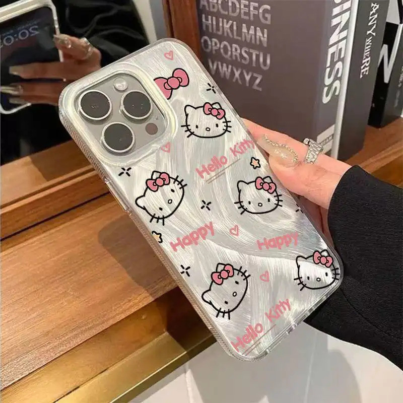 Ốp lưng phong cách dễ thương Kitty laser, cho giới trẻ yêu thích Bảo Vệ Camera Cấp iPhone 17/16/15/14/13/12/11/X/XS Max