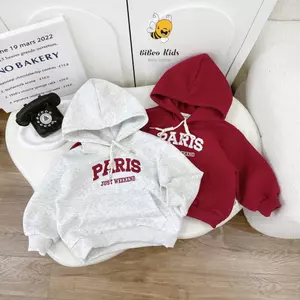 ÁO HOODIE NỈ 2 DA cho bé trai bé gái, Áo thu dông dài tay cho bé trai bé gái