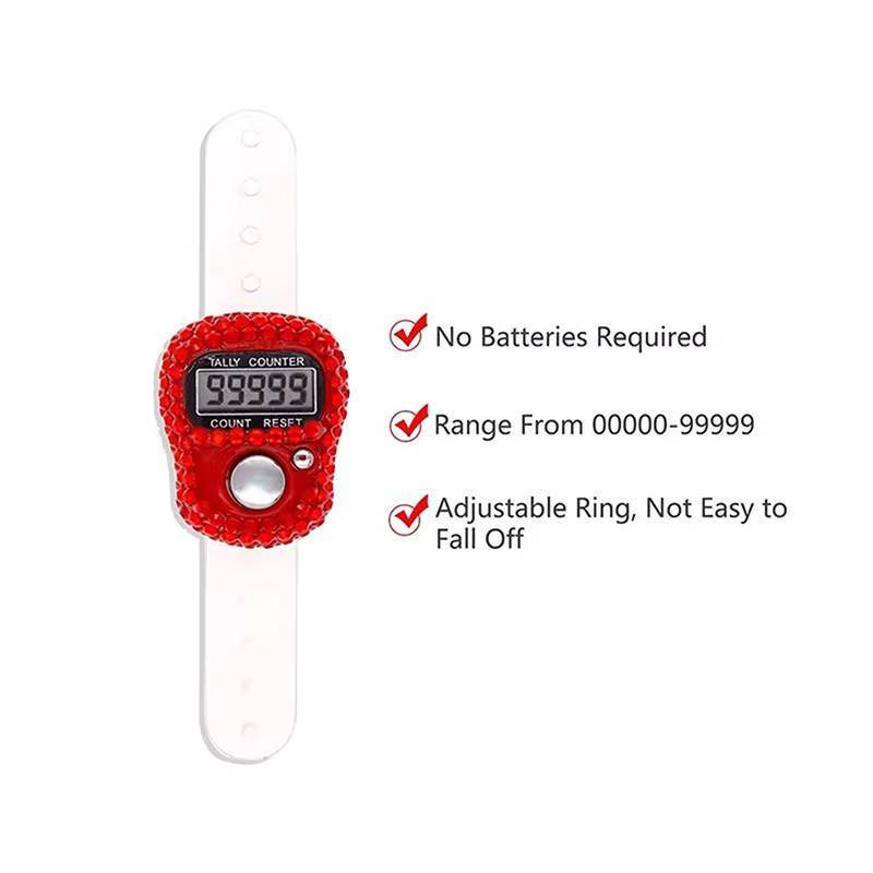 JINHF Mini 7 Màu Lấp Lánh Kim Cương Giả Ngón Tay Dụng Cụ Tally Bền Đẹp Cho Các Lớp Cầu Nguyện Thủ Công Và Thiền HOT