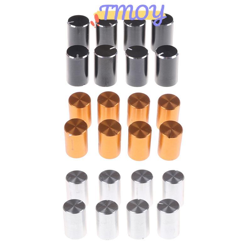 TMOY 8pc 10 * 15mm 6mm Đường kính Trục có khía Nhôm Điều khiển âm lượng Potentiometer Núm TMOY