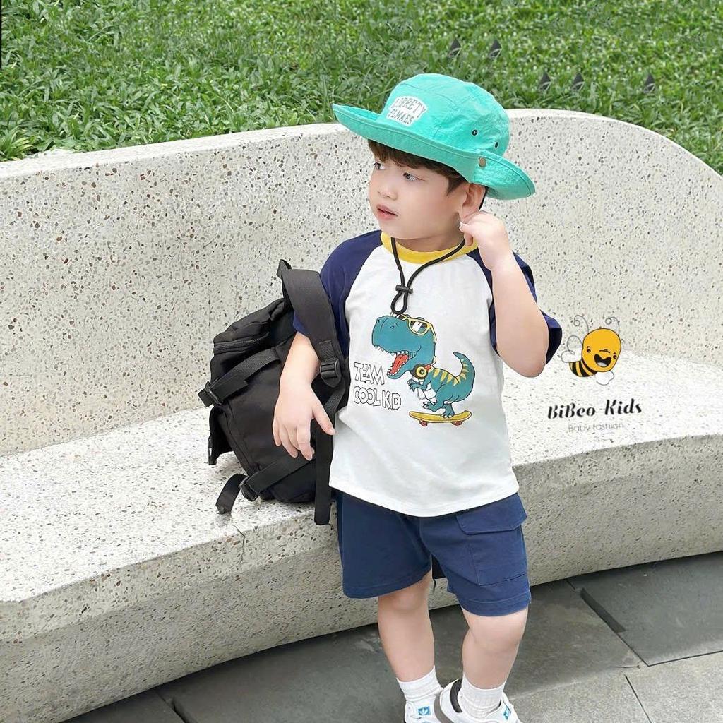 Bộ quần áo CỘC TAY TEAM COOLK KID  cho bé trai , Quần  áo chất COTTON mềm thoải mái cho bé