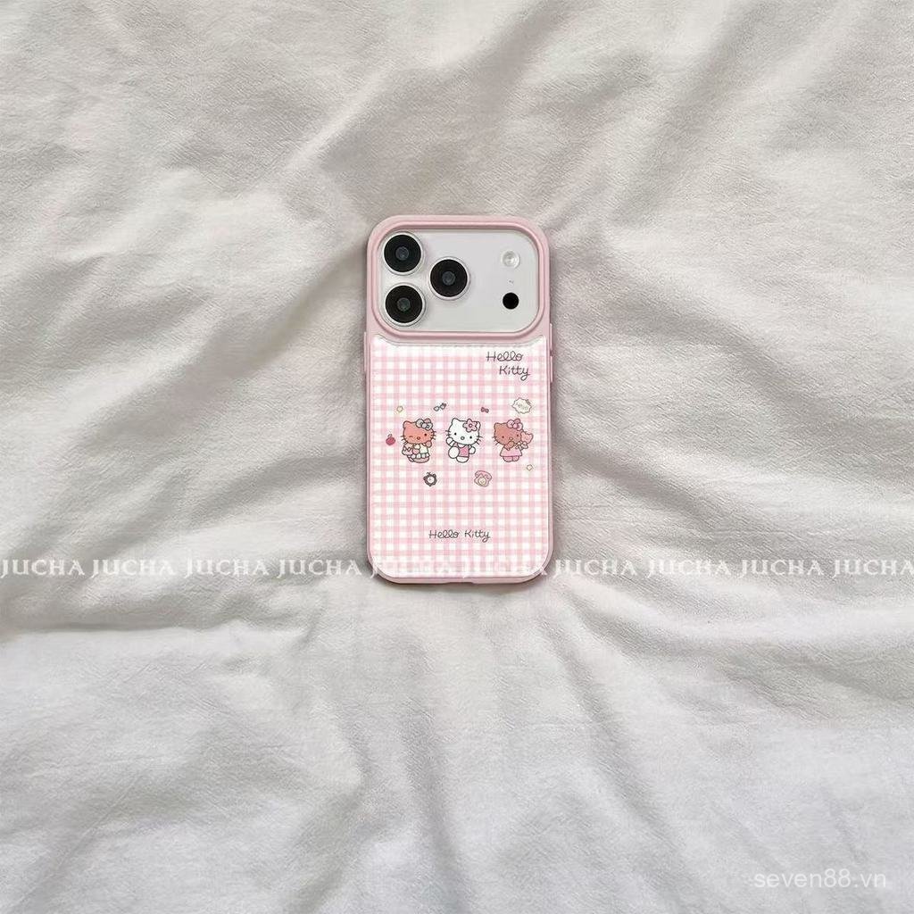 Ốp Điện Thoại Thích Hợp Cho iPhone 7 8 X XS XR XSMAX 11 12 13 14 15 16 17 Pro max Plus Kẻ Sọc Không Khí KT Cat Chain Vỏ Bảo Vệ Chống Sốc Bao Gồm Tất Cả JBNP