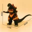 Đồ chơi cao su mềm Runaway Godzilla Can 't Break Model Burn Godzilla Monster Hình Đồ chơi nam Bán buôn Chiều cao giá rẻ 15cm