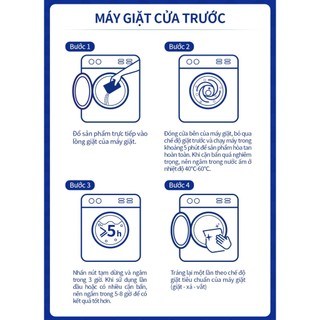 Bột oxy hoạt tính tẩy rửa lồng máy giặt chăm sóc máy Bảo trì máy giặt định kỳ,Khử mùi hôi, diệt khuẩn