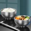 Bát chống bỏng hai lớp titan nguyên chất 99% + Thìa cơm 80510 / Bát cơm gia dụng / 350ml / Chống bỏng / Chống ăn mòn Không cháy Không vi khuẩn / Muối chống axit chống kiềm