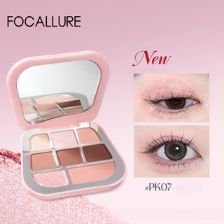 Bảng phấn mắt tám màu FOCALLURE Màu đất Matte Sequins Phong cách mới