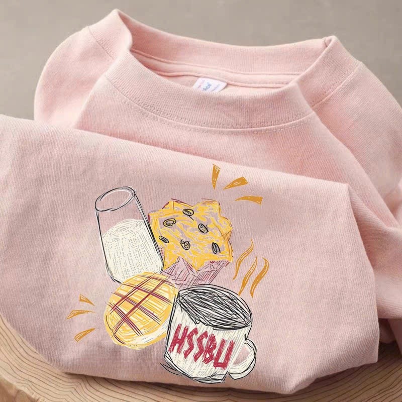 （Giao hàng 24h）Angela Áo phông nữ tay ngắn cổ tròn chất cotton MENINA, áo thun tay ngắn nữ in hình thời trang.