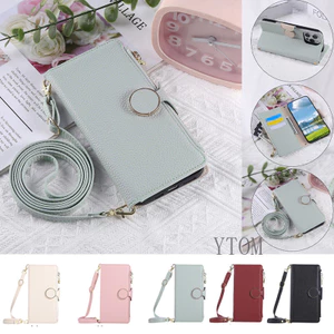 Ốp Lưng Cho Xiaomi Poco F8 X7 F7 Pro X6 X5 M6 M6 M5 MS5 F5 X5 Pro Ultra 5G Ví Da Lấp Lánh Khóa Dây Kéo Túi Lật Mềm Vỏ Điện Thoại Dây Đeo Dài
