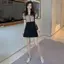 Áo thun dệt kim cổ chữ v mỏng tay ngắn thiết kế nữ mùa hè Áo ngắn phong cách mới