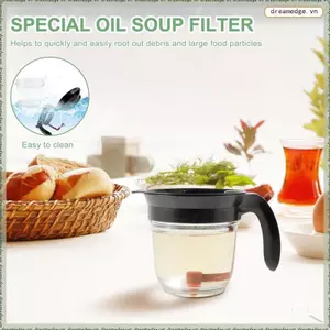 Máy tách mỡ có bộ tách mỡ giải phóng đáy cho nước sốt hấp và các chất lỏng khác Máy tách mỡ đen để nấu ăn