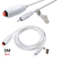 Cáp gọi y tá RCA, 3 mét, Đầu nối Phono, Nút gọi khẩn cấp có kẹp ga trải giường, cho giường bệnh viện, Nhà điều dưỡng, Chăm sóc người cao tuổi, Phòng khám