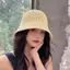 PNPIA- Buet Mũ Thiết Kế Vành Rộng Nữ Buet Mũ Mùa Hè Rơm Dệt Tấm Che Nắng Mũ Rỗng Mũ Sọc Mũ Đi Biển