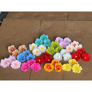 [ Set 30/50/100 ] Đầu Bông  Hoa Trà Nhật Giả Bằng Lụa - Phụ Kiện Làm Đồ Handmade, Kẹp Tóc, Trang Trí Mũ Tốt Nghiệp