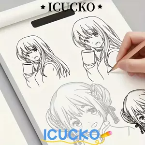 Sách vẽ tay ICUCKO, Sách vẽ tay phác thảo dòng vẽ nghệ thuật, 48 trang Thực hành dòng vẽ tranh dành cho người mới bắt đầu