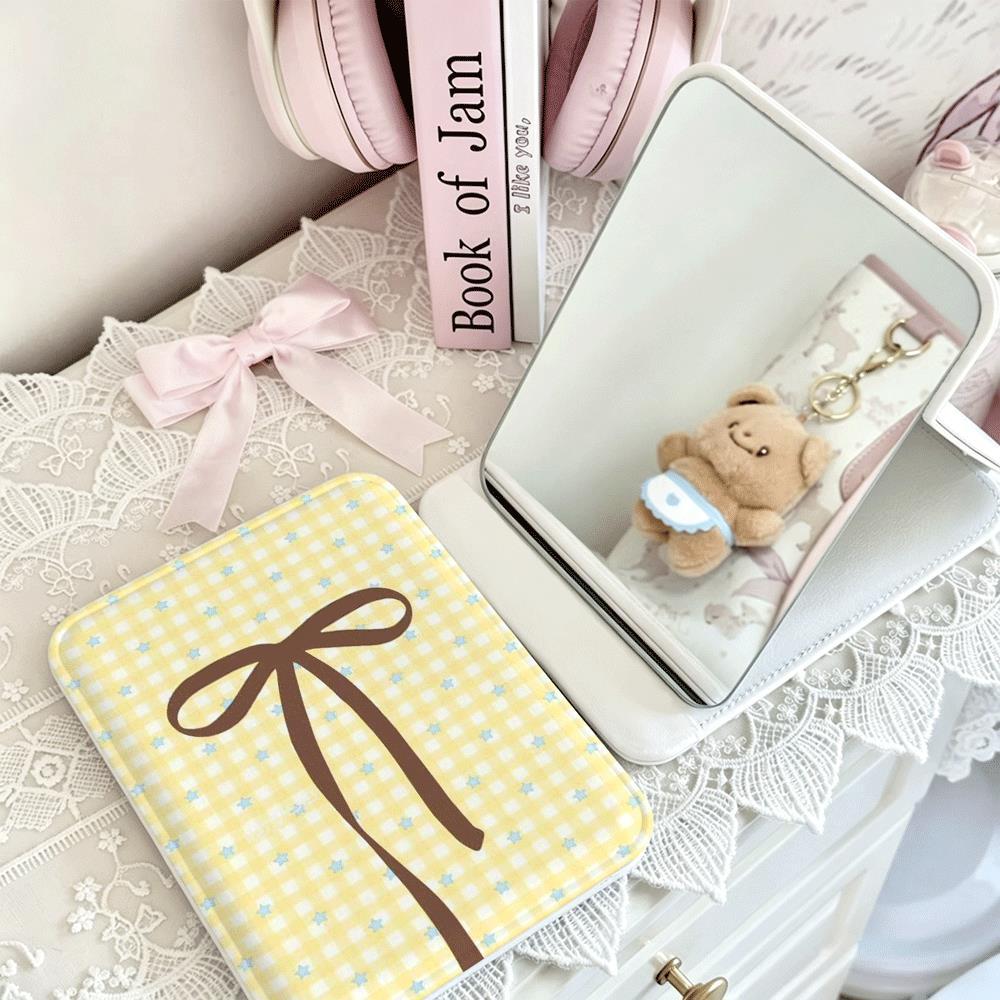 Dải ruy băng ô vuông Tiện lợi cho làm đẹp & du lịch Gương gấp đa năng, gọn nhẹ