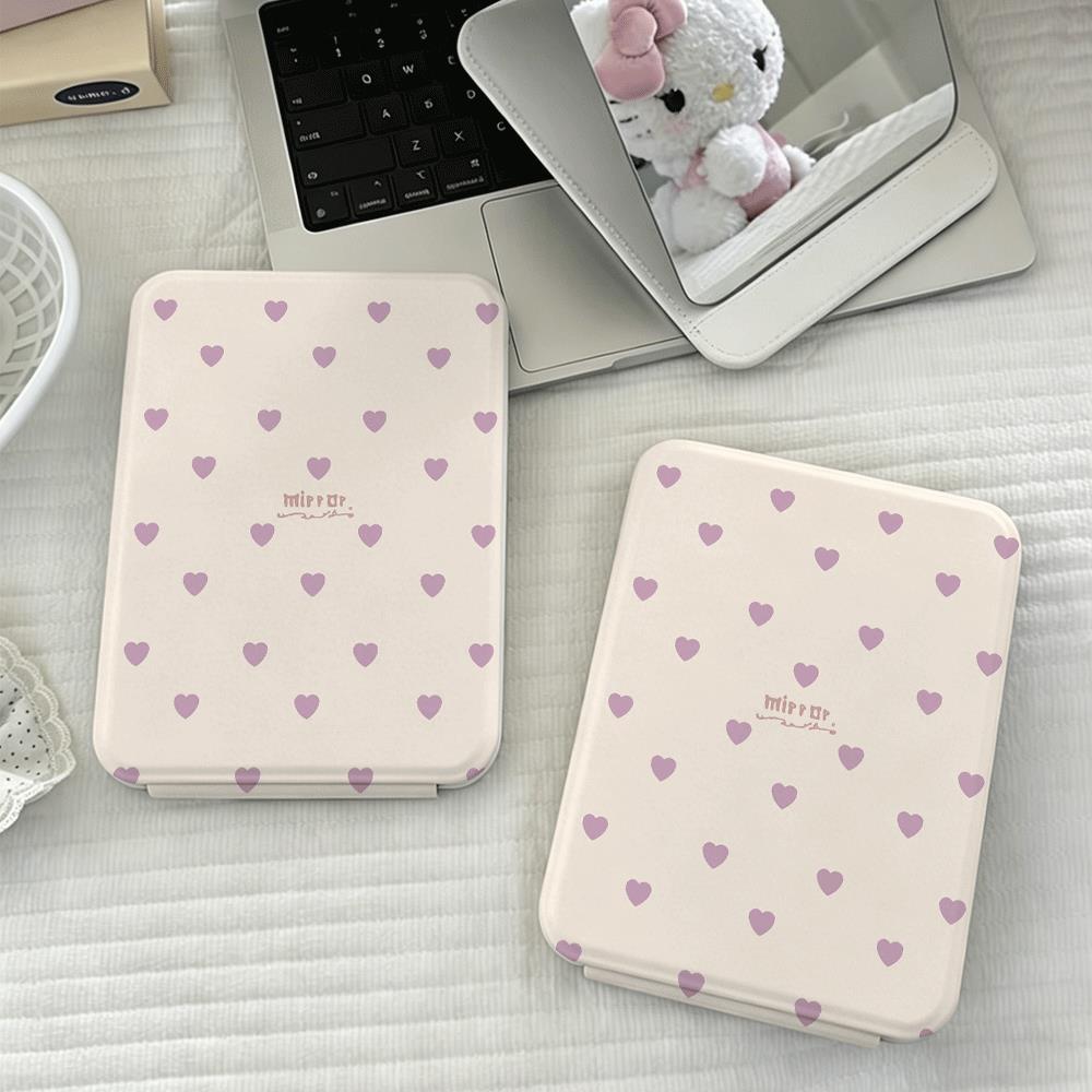 Điểm nhấn trái tim tím Tiện lợi cho làm đẹp & du lịch Gương gấp đa năng, gọn nhẹ