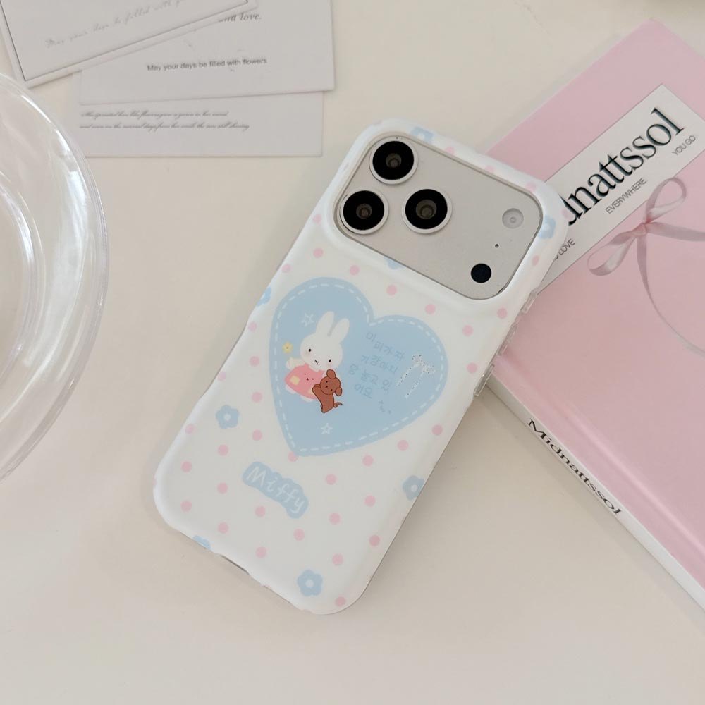 Ốp lưng cứng Tương thích với iPhone 15 15Pro 15ProMax 16 16Pro 16ProMax 17 17Pro 17ProMax Ốp lưng họa tiết thỏ