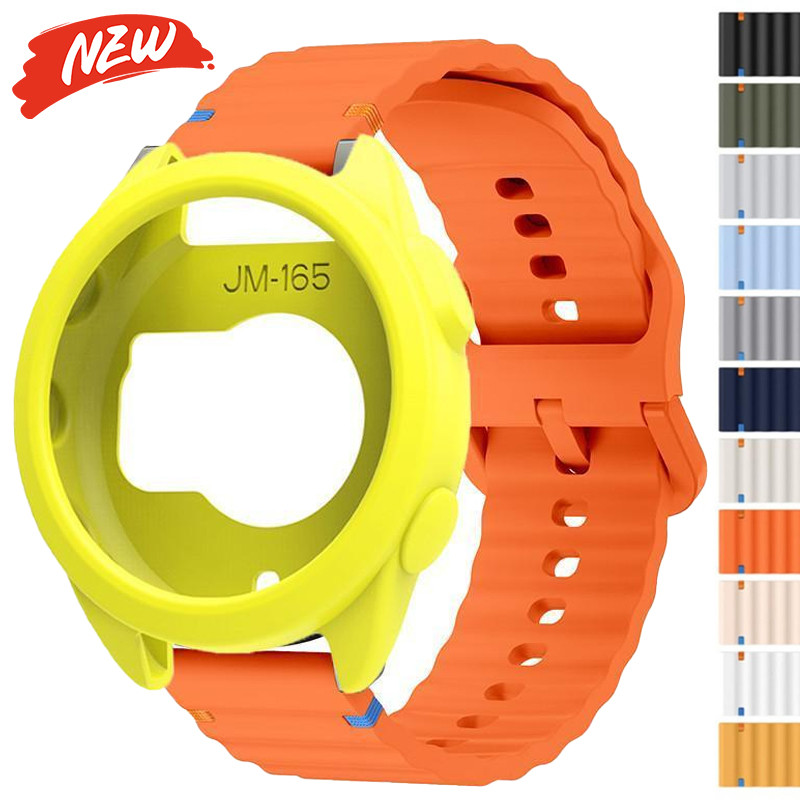 Ốp lưng + dây đeo silicon cho vòng tay thể thao bảo vệ mềm Garmin Forerunner 165