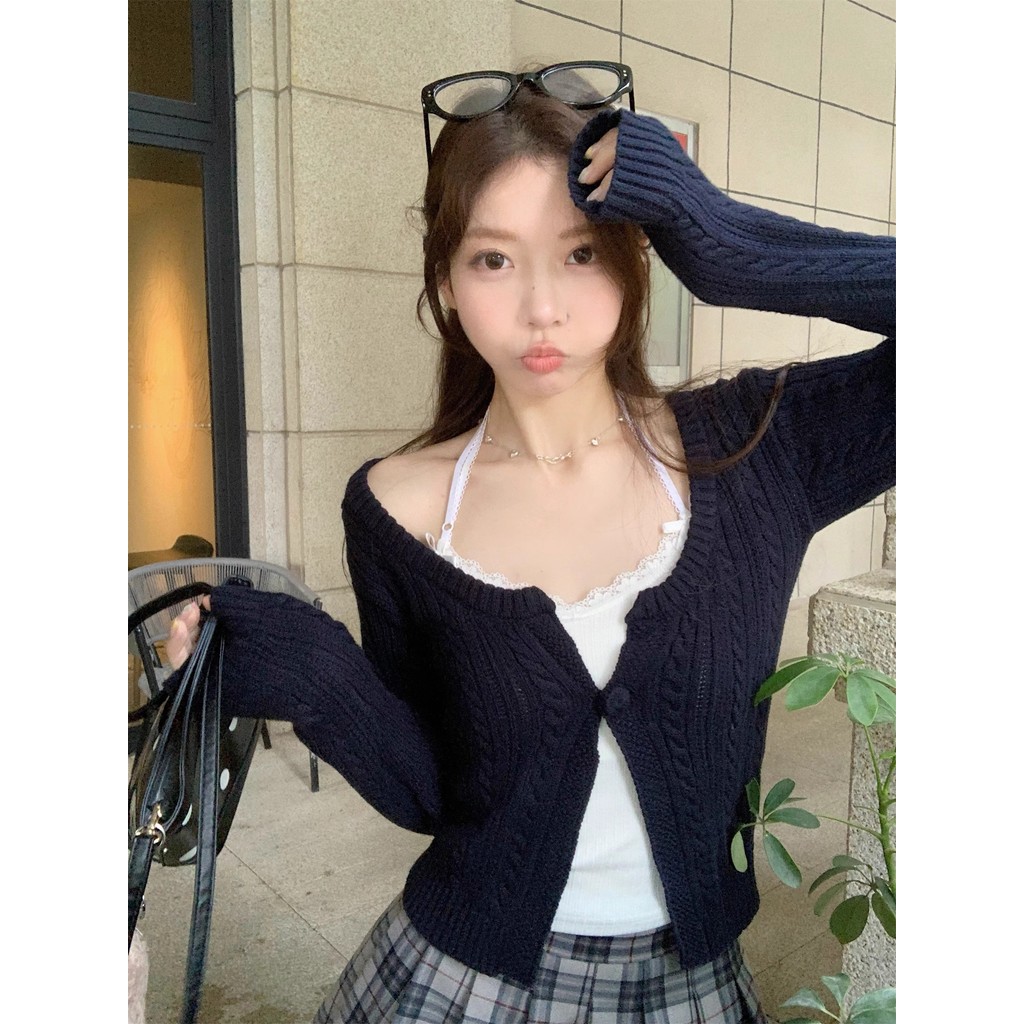 Áo Cardigan Len Mềm Mại Cho Đầu Thu, Phù Hợp Giáng Sinh và Năm Mới