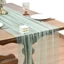 Cờ bàn voan GILL, 75 × 300cm / 75 × 100cm Vải voan vải tuyn Table Runner, Bán trong suốt Sheer Drapes Phong cách Châu Âu Trang trí bàn cưới cho bé
