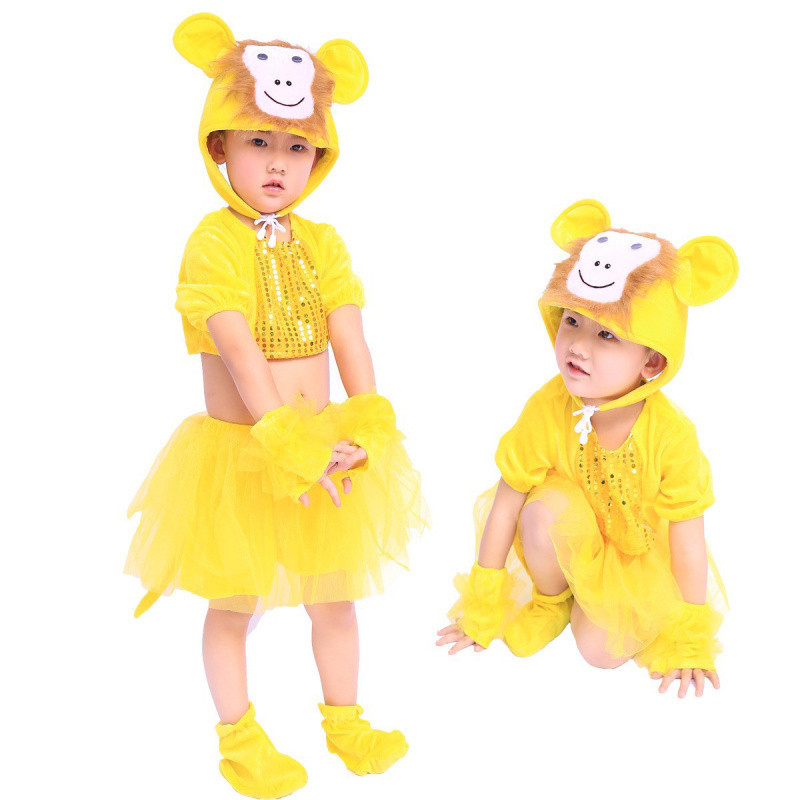 💕 HÀNG CÓ SẴN – Đầm Trang Phục Trẻ Em 3‑12 tuổi – Khỉ + Hoạt Hình Động Vật, Thích hợp Halloween, Giáng Sinh & Ngày Trẻ Em 🎃🎉