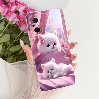 Dành Cho Xiaomi Redmi 12C 11A Ốp Lưng Sang Trọng Rồng Mèo Hoạt Hình Mềm Silicon Mỏng TPU Vỏ Điện Thoại Cho Xiaomi Poco C55 C 55 Vỏ