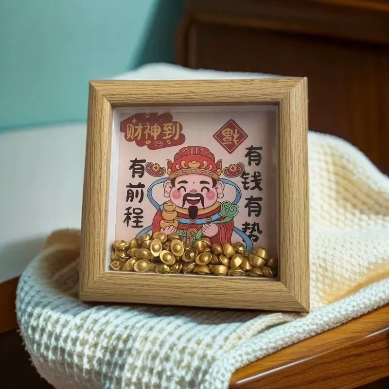 Mới Rỗng Thần Tài Khung Ảnh May Mắn Để Bàn Trang Trí Năm Mới May Mắn Trang Trí Nhà