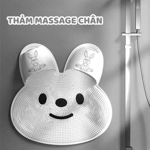 Tấm Chà Bàn Chân Gai Silicon Mềm Mại Tạo Bọt, Thảm Massage Bàn Chân Chống Trượt Cho Nhà Tắm