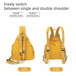 Ba lô thông thường dành cho nữ RISEDOT, Túi đeo chéo đa chức năng bằng vải Nylon, Túi đeo chéo có dây kéo hai mục đích nhẹ Hoạt động ngoài trời