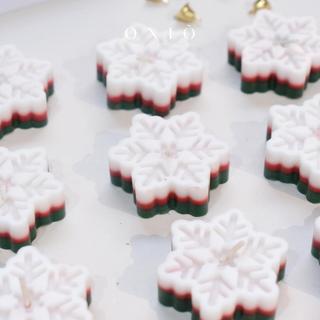 [XMAS COLLECTION] Nến thơm bông tuyết 3 màu (25g - 5,5x5,5x2cm)