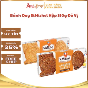 Bánh Quy StMichel Hộp 150g Đủ Vị, Thơm Đậm Vị Bơ, Giòn Tan, Chuẩn Hương Vị Pháp