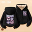 Áo Hoodie nữ Kuromi Zip Áo khoác có mũ trùm đầu hoạt hình hợp thời trang Nhẹ thoải mái Phong cách hàng ngày