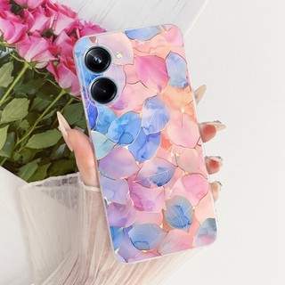 Dành Cho Realme 10 Pro + 10 Pro 5G Vỏ Tranh Họa Tiết Hoa Thanh Lịch Mới Realme 10Pro Plus 5G Vỏ Điện Thoại TPU Silicon Mềm