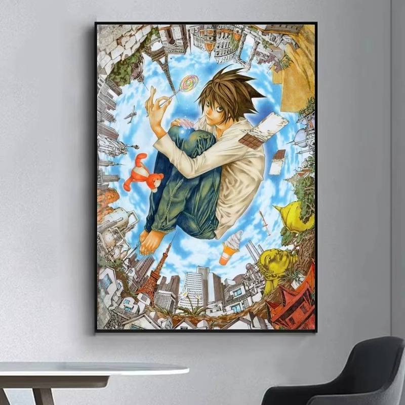 Hot Anime Death Note Poster Lạ Mắt Poster Dán Tường Cho Phòng Khách Thanh Tranh Trang Trí Cổ Điển