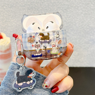 Lưới chó cho Airpods 1 / 2 3 Pro Pro2 pro3 Airpod4 Bộ tai nghe Vỏ bảo vệ Bluetooth không dây Vỏ bảo vệ tai nghe AirPodsPro3