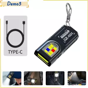 ĐÈN PIN ĐA CHỨC NĂNG - Đèn Pin Móc Khóa USB Sạc Được Độ Sáng Cao Mini Chống Nước Đi Bộ Cắm Trại
