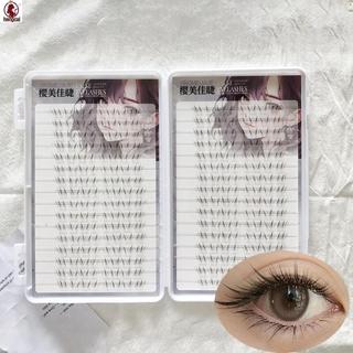 [Còn hàng]💖💖 Lông mi dưới Lingrong Đen C-Curl 5-7mm Lông mi sợi tổng hợp dài hỗn hợp cho Hanfu và trang điểm truyền thống