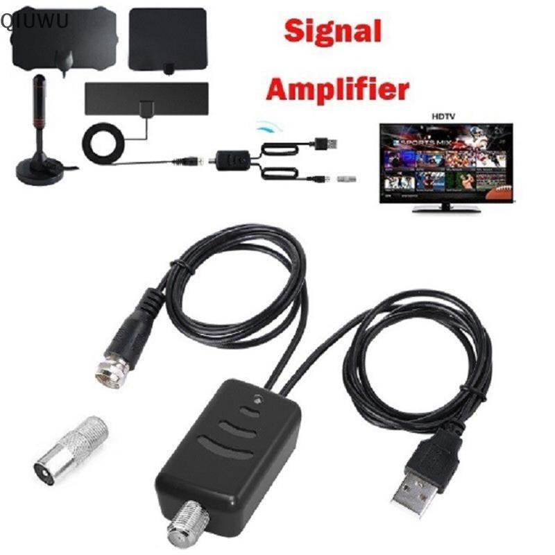 Bộ khuếch đại ăng-ten TV kỹ thuật số QIUWU Tăng cường tín hiệu Ăng-ten TV độ phân giải cao 4K UHD Bộ thu tín hiệu Ăng-ten TV Tăng cường tín hiệu.