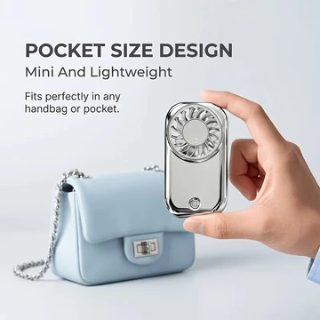 Quạt mini cầm tay im lặng tuổi thọ pin dài quạt cầm tay mini cầm tay bỏ túi sạc USB di động, quạt làm mát im lặng 5 tốc độ