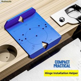 [Vận chuyển nhanh] Trợ lý bản lề cửa tủ THEHOMECO, Định vị khoan bản lề màu xanh ABS, Lắp đặt thực tế Dụng cụ phụ trợ chế biến gỗ