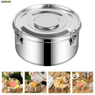 Hộp Cơm Trưa HABITATCO, Hộp Đựng Thực Phẩm Inox 304 Tròn, Hộp Bảo Quản Tươi Chống Rò Rỉ Dung Tích Lớn Đi Học