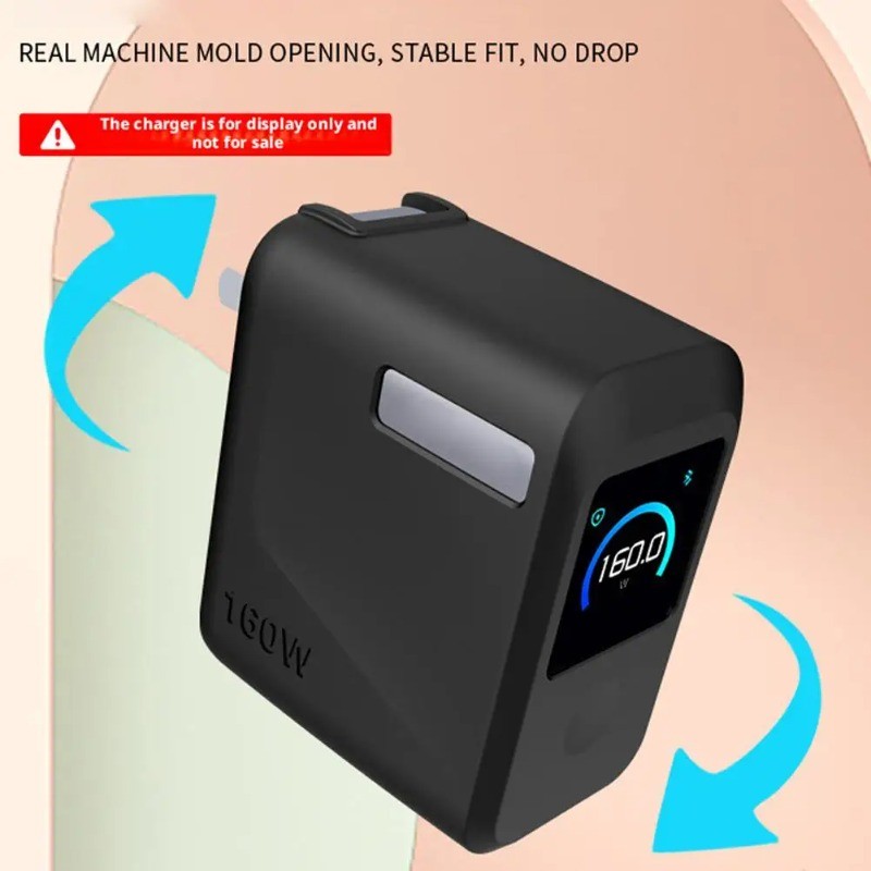 Vỏ bảo vệ đầu sạc cho Anker Prime 160W Vỏ silicon mềm chống trượt cho bộ sạc Anker Prime (Màn hình thông minh 3 cổng 160W) Vỏ sạc điện chống bụi chống rơi