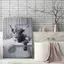 Đen trắng vui nhộn bồn tắm động vật tắm Poster Không khung Tranh Canvas Phòng tắm Trang trí tường