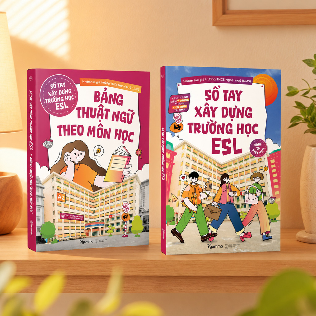 Sách - Combo: Sổ Tay Xây Dựng Trường Học ESL + Bảng Thuật Ngữ Theo Môn Học (Gamma Books)
