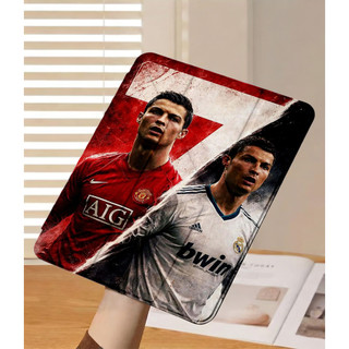 Ốp Lưng Ronaldo 7 Cho iPad A16 Air 4/5/6/7/8 Pro 11 12.9 Cristiano Ronaldo Y-fold iPad Gen 12 11 10 9 8 7 6 5 Mini 6/7