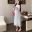 Trang phục bà bầu Váy trắng khí chất cao cấp mùa hè